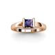3 - Izna Princess Cut Iolite Solitaire Engagement Ring 