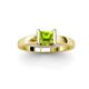 3 - Izna Princess Cut Peridot Solitaire Engagement Ring 