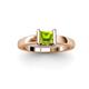 3 - Izna Princess Cut Peridot Solitaire Engagement Ring 