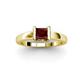 3 - Izna Princess Cut Red Garnet Solitaire Engagement Ring 