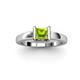 3 - Izna Princess Cut Peridot Solitaire Engagement Ring 