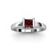 3 - Izna Princess Cut Red Garnet Solitaire Engagement Ring 