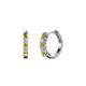 1 - Aricia Petite Yellow and White Diamond Hoop Earrings 