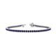 1 - Izarra 2.30 mm Blue Sapphire Eternity Tennis Bracelet 