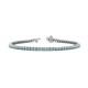 1 - Izarra 2.30 mm Aquamarine Eternity Tennis Bracelet 