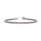 1 - Izarra 2.30 mm Pink Sapphire and Diamond Eternity Tennis Bracelet 