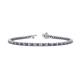 1 - Izarra 2.30 mm Iolite and Diamond Eternity Tennis Bracelet 