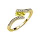 4 - Eleni Yellow Diamond and Yellow Sapphire with Side Diamonds Bypass Ring 