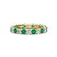 1 - Laida 3.00 mm Emerald and Diamond Eternity Band 
