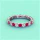 4 - Laida 3.00 mm Ruby and Diamond Eternity Band 