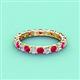 4 - Laida 3.00 mm Ruby and Diamond Eternity Band 