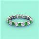 4 - Laida 3.00 mm Green Garnet and Diamond Eternity Band 