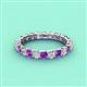 4 - Laida 3.00 mm Amethyst and Diamond Eternity Band 