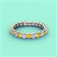 4 - Laida 3.00 mm Citrine and Diamond Eternity Band 