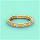4 - Laida 3.00 mm Citrine and Diamond Eternity Band 