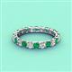 4 - Laida 3.00 mm Emerald and Diamond Eternity Band 