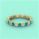 4 - Laida 3.00 mm Emerald and Diamond Eternity Band 