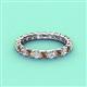 4 - Laida 3.00 mm Smoky Quartz and Diamond Eternity Band 