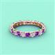 4 - Laida 3.00 mm Amethyst and Diamond Eternity Band 