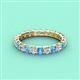 4 - Laida 3.00 mm Blue Topaz and Diamond Eternity Band 