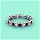 4 - Laida 3.00 mm Red Garnet and Diamond Eternity Band 