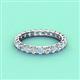 4 - Laida 3.00 mm Aquamarine and Diamond Eternity Band 