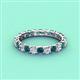 4 - Laida 3.00 mm Blue and White Diamond Eternity Band 