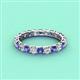 4 - Laida 3.00 mm Iolite and Diamond Eternity Band 