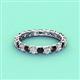 4 - Laida 3.00 mm Black and White Diamond Eternity Band 