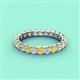 4 - Laida 3.00 mm Yellow and White Diamond Eternity Band 
