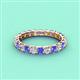 4 - Laida 3.00 mm Tanzanite and Diamond Eternity Band 