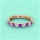 4 - Laida 3.00 mm Amethyst and Diamond Eternity Band 