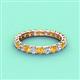 4 - Laida 3.00 mm Citrine and Diamond Eternity Band 