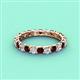 4 - Laida 3.00 mm Red Garnet and Diamond Eternity Band 