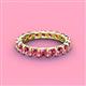 4 - Laida 3.40 mm Pink Tourmaline Eternity Band 