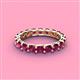 4 - Laida 3.40 mm Rhodolite Garnet Eternity Band 