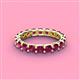 4 - Laida 3.40 mm Rhodolite Garnet Eternity Band 