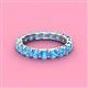 4 - Laida 3.40 mm Blue Topaz Eternity Band 