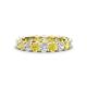 1 - Laida 3.40 mm Yellow and White Diamond Eternity Band 