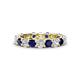 1 - Laida 3.40 mm Blue Sapphire and Diamond Eternity Band 