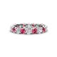 1 - Laida 3.40 mm Pink Tourmaline and Diamond Eternity Band 