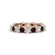 1 - Laida 3.40 mm Red Garnet and Diamond Eternity Band 