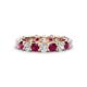 1 - Laida 3.40 mm Rhodolite Garnet and Diamond Eternity Band 