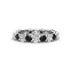 1 - Laida 3.40 mm Black and White Diamond Eternity Band 