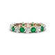 1 - Laida 3.40 mm Emerald and Diamond Eternity Band 