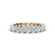 1 - Laida 3.40 mm Aquamarine and Diamond Eternity Band 