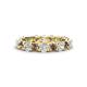 1 - Laida 3.40 mm Smoky Quartz and Diamond Eternity Band 