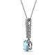 2 - Orah Aquamarine and Diamond Journey Pendant 