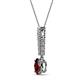 2 - Orah Red Garnet and Diamond Journey Pendant 