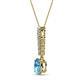 2 - Orah Blue Topaz and Diamond Journey Pendant 